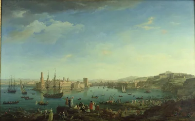 Der Eingang zum Hafen von Marseille, 1754